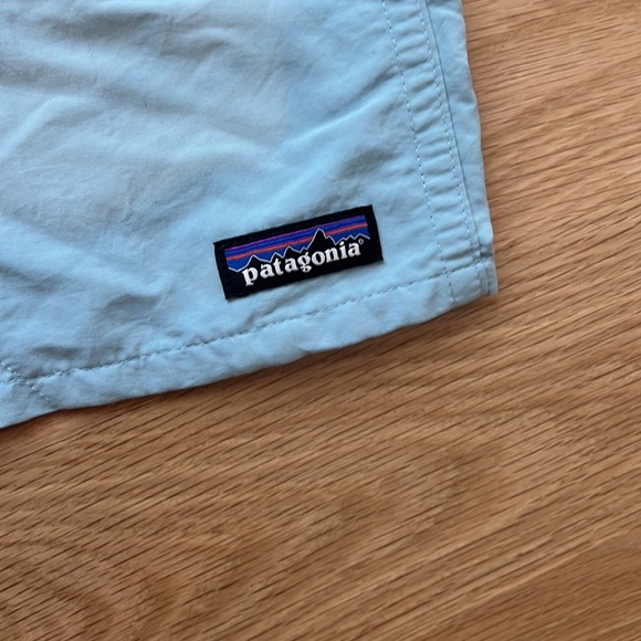 Patagonia Men's Light Blue Baggies Shorts - Picture 3 of 4